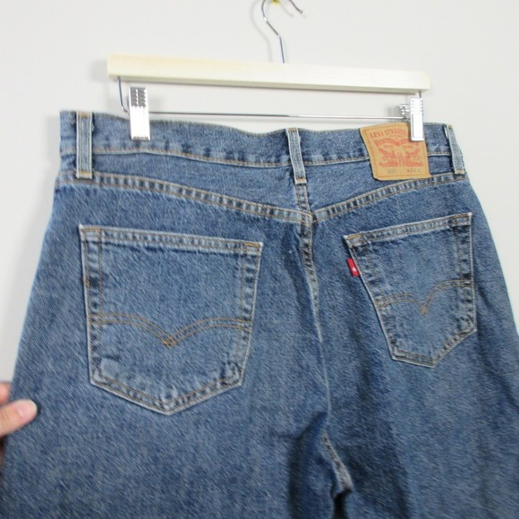 Levi's 505 Denim Jean Shorts Blue Classic Fit 34 Men 100% Cotton Casual 500 - Picture 7 of 12